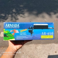 Armada AR650 - Aquarium Top Filter Fullset Box Filter Pompa Aquarium