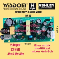 Power supply audio mixer DY-23 DY 23 DY23 ASHLEY HARDWELL MICROVERB HUPER CRYMSON