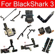 Power Volume Earpiece Headphone Flex Cable For Xiaomi Black Shark 3 KLE A0 Flashlight LCD Main Pressure Cable Sim Card Board