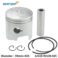 12100-93120-025 Piston Set +025 For Suzuki Outboard Motor 2T 9.9HP 15HP DT15 Outboard Motor Two Stro
