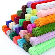 THICK Dense fuzzy wire 100pcs craft flower Chenille Stem toy Handmade DIY fuzzy wires pipe cleaner f