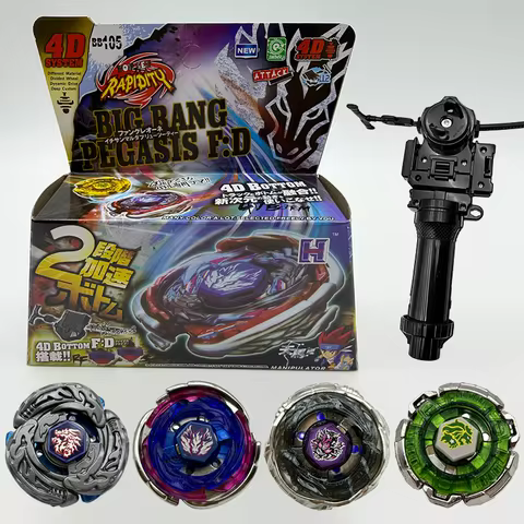 Takara Tomy Metal Fusion Galaxy Pegasis Fury Master 4D System Gyro with Launcher Spinning Top Toys X