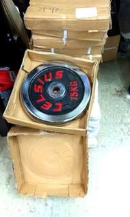New 15公斤舉重啞鈴片健身運動15kg plate  33Lb plate 觀塘聯運武專店3d