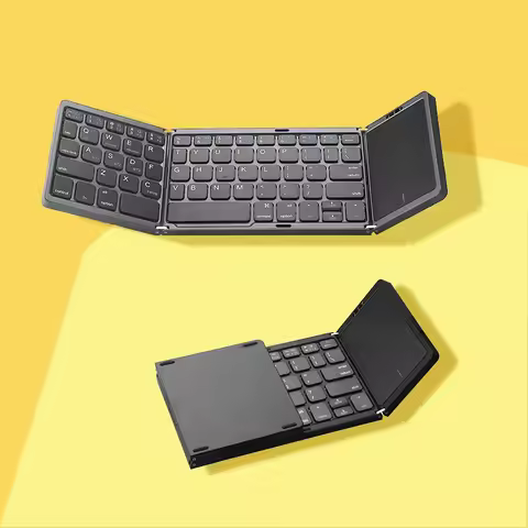 B089T Folding Wireless Keyboard with Touchpad Foldable Bluetooth Keyboard for IOS Android Windows ip