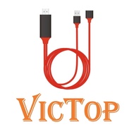 1M HD1080P HDMI Cable Iphone Android Type-C to HDMI HDTV Adapter USB Cable