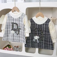 D R long sleeve dress high quality for baby girls 0-5yrs