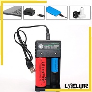 Charger Cas Baterai Senter Vape Vapor Dua Slot USB 18650 18500 26650 - Lhelur