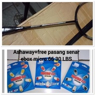 RAKET TERBARU Raket Badminton ASHAWAY TI 100 Titanium mesh +SENAR EBOX
