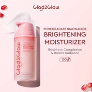 【New Launch】Glad2Glow Pmomegranate Niacinamide Brightening Moisturizer  Big Size （100g） Whitening Gl