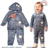 Hello Kitty Baby Girl Hoodie & Pants Velour Set (SS711) | 24M