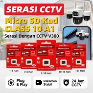 Kad Memori Micro SD Class 10 A1 | Serasi CCTV Kamera V380 | 16GB 32GB 64GB 128GB 256 | Laju & Stabil