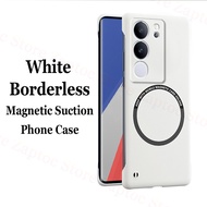 Casing Magnetik ไร้กรอบแบบบางสำหรับ VIVO V29 5G /Vivo S17 Pro 5G เคสโทรศัพท์ฮาร์ดพีซีกันกระแทกไร้ขอบ