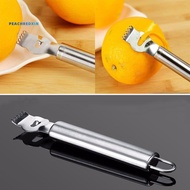PEK-Portable Kitchen Lemon Citrus Orange Zester Stainless Steel Fruit Peeling Tool