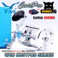 รอกตกปลา รอกทรงกลม NEW VIVA CASTPRO 5000/6000 RC-LC (มีทั้งหมุนซ้ายและหมุนขวา)