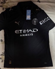 全新 曼城 25/26 作客球衣 L Size 球迷版 BNWT 黑色 短袖 波衫 大碼 Manchester City football replica jersey 英超 