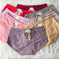 CD Wanita Katun 6266 Daifona Adem Anti Gerah Model High Waist Motif Polos Ukuran MLXLXXL