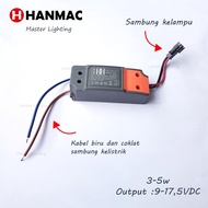 3-5W (3w 4w 5w led driver power supply panel lamp adapter 9-17.5 vdc Hanmac downlight/