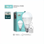 FELIX ONEMAX LED Emergency Light 12W White Super Bright 90% Economical E27 Equivalent to 156W 2 Year
