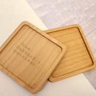 【蒔設計-客製化】維斯塔Vesta 北歐木質杯墊-客製化圖文