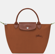 New 100% Genuine goods longchamp Le Pliage Green Handbag S foldable green short handle waterproof Canvas Shoulder Bags small  size Tote Bag L1621919504 Cognac color