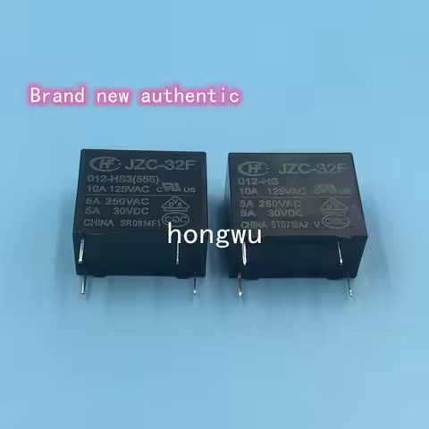 100% Original New 5PCS JZC-32F-012-HS JZC-32F-012-HS3 DC12V relay 5A 4pins
