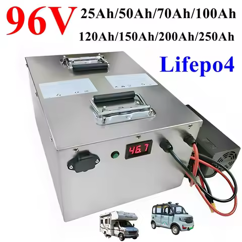 HYL 96V 25Ah 50Ah 70Ah 100Ah 120Ah 150Ah 200Ah 250Ah Lifepo4 Battery with BMS 32S for Electric Cars 