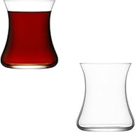 Turkish Tea Glass Set of 6 | 5.7 oz, Slim Waist & Thick Base, Easy to Hold, Clear Traditional Turkis