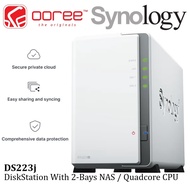 SYNOLOGY DS223J NAS DISKSTATION 2-BAYS NAS WITH QUAD CORE PROCESSOR - DATA BACKUP HOME CLOUD  STORAG