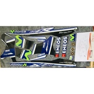 Stripe Sticker Cover Set Yamaha 125 Y125ZR 125ZR Y125 ( Biru Movistar ) OEM / MORITAKA Eneos Body Co