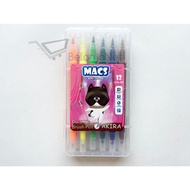 Brush Pen | MACS Brush Pen 12 colors (Dual TIP: Brush Pen + Color Pen)