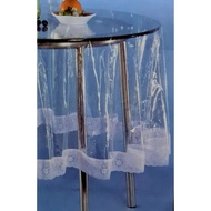 Alas Meja PVC Plated Bulat 180cm / Table Cloth for Round Dining Table 180cm READY STOCK ! # lapik me