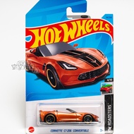 No. 34 CORVETTE C7 Z06 CONVERTIB CORVETTE Orange Hot Wheels Alloy Small Sports Car