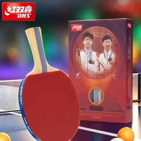 DHS Table Tennis Rackets 5 Star Professional Hurricane 3 Rubber Ping Pong Rackets Fast Attack Ping P