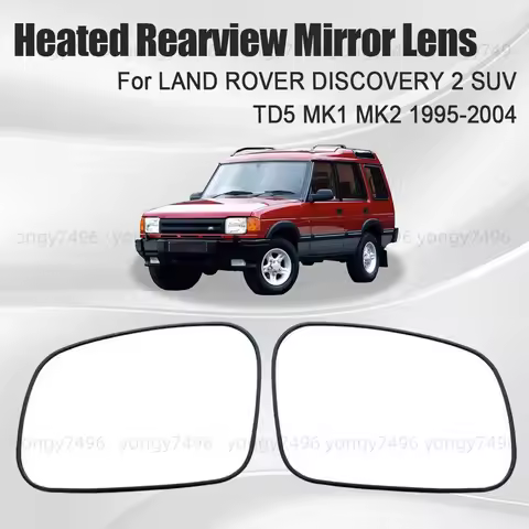 Heated Rearview Mirror Lens Wide Angle Replacement for LAND ROVER DISCOVERY 2 SUV TD5 MK1 MK2 1995-2