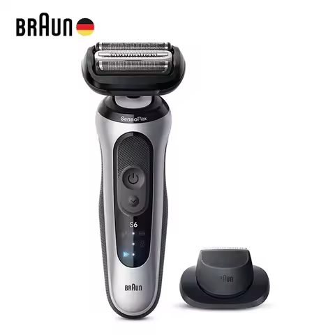 Braun Series 6 Pro Electric Shaver 62-S1200s for Men Wet and Dry Razor Turbo Gentle Shaving Modes wi