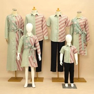 Pakaian Batik Wanita - Set Keluarga/Seragam Keluarga Batik 32 Matcha