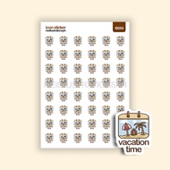 Vacation Icon Sticker, Reminder Sticker, Vacation Leave Icon, Planner Sticker, Cute Mini Stickers