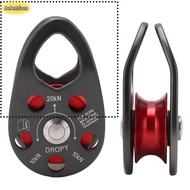 BEBETTKISS Single Pulley, Teardrop Shape Aluminum Bearing Pulley,  Gray and Red Roller Bearing High 