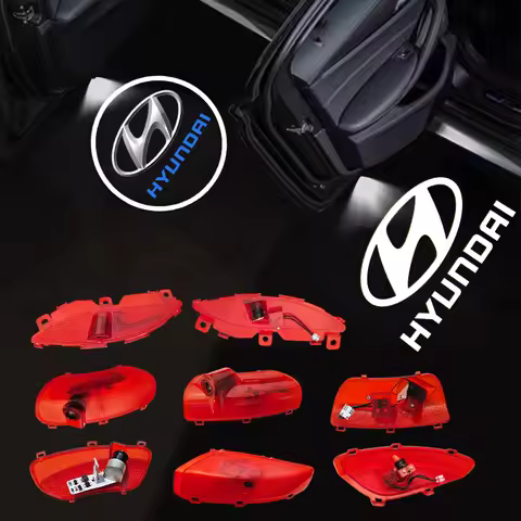 2pcs Car Led Welcome Lights Courtesy Projector Ghost Shadow Logo Light For Hyundai Sonata 8 SONATA 9