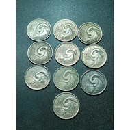 Singapore 1st Series 5 Cent 1967 -1980s ( 10 Coins )