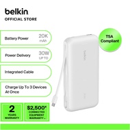 Belkin BPB024fq BoostCharge Power Bank 20K with Integrated Cable (phone,ipad,USB-C device)