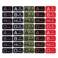 Rubber Blood Type Emblem Patch with Velcro Airsoft Paintball
