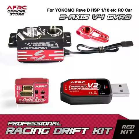 AFRC Professional Racing Drift Kit V4 Programmabl Metal Smart Servo 3 AXIS Gyro For YOKOMO Reve D HS