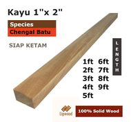 Kayu Chengal Batu 1"x 2" Solid Wood [ Siap Ketam ] [ Heavy Hardwood ]