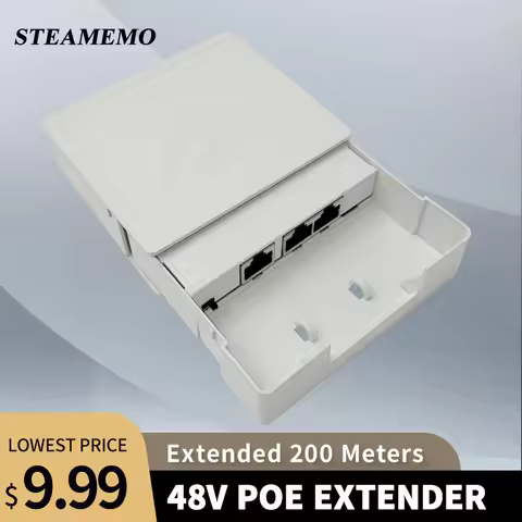STEAMEMO 2 Port Waterproof POE Extender 100Mbps POE Repeater IEEE802.3AF/AT Standard For POE Camera 