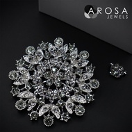 AROSA JEWELS Classic Series 2-in-1 set brooch pin kerongsang D9-05 (7.3cm x 7.3cm)