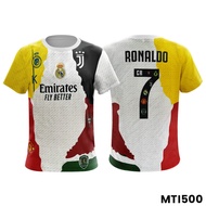 Special short-sleeved training uniform shirt for Ronaldo fans, number 7.