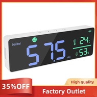 DM1306D Digital Decibel Sound Meter Smart Wall Mounted Noise Detector 30-130DB Temperature and Humid