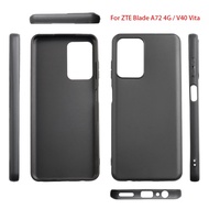 Caing ZTE Blade A72 4G/V40 Vita Phone Case Shell Soft TPU Silicone Black Protective Cover