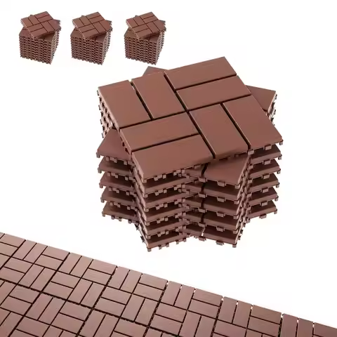 Interlocking Deck Tiles, Patio Deck Tiles, 44 Pack Deck Tiles Interlocking Outdoor All Weather, 12"x
